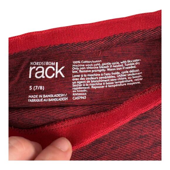 Nordstrom Rack Boys’ Red Heathered T-Shirt – Size S (7/8)‎ - Picture 3 of 6